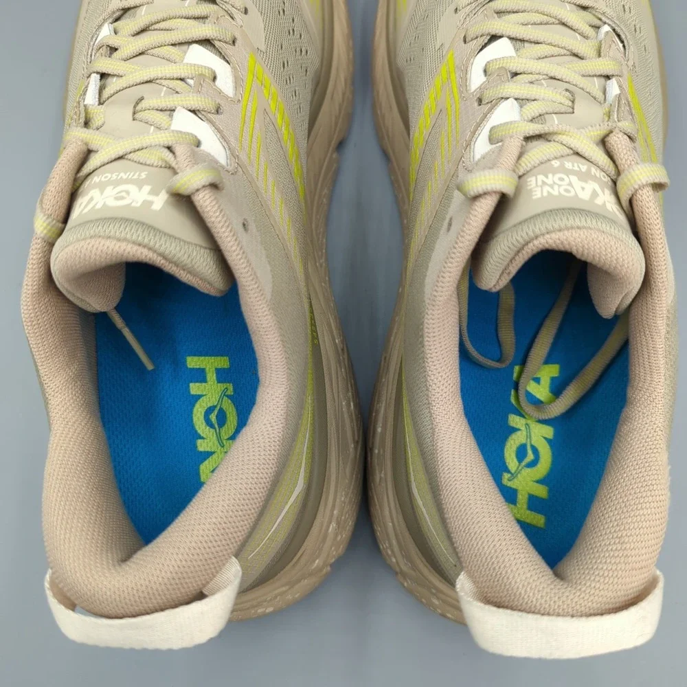 Hoka One One Stinson ATR 6 Running Shoes Dune Oxford Tan Size Men's 12 Womens 13